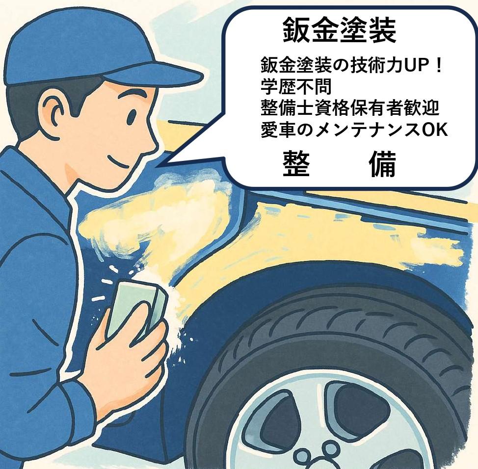 「鈑金塗装」旧車～最新車まで対応している整備工場にて鈑金塗装